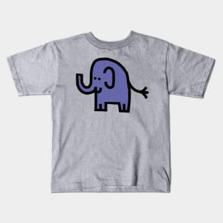 Very Peri Periwinkle Blue Chonk Elephant Color of the Year 2022 Kids T-Shirt